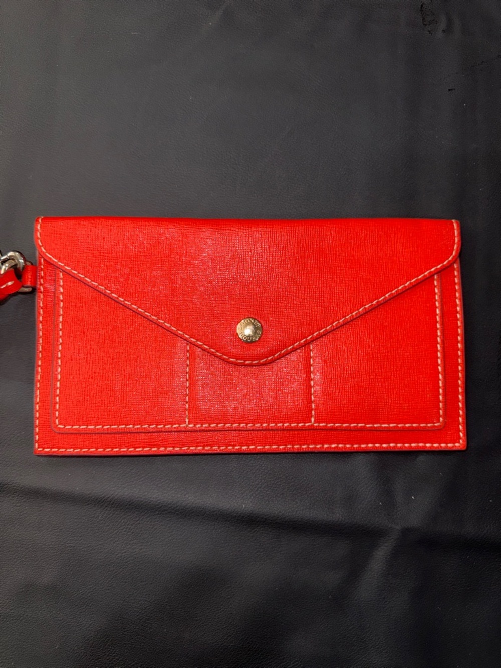 Dooney & Bourke Reddish Orange Envelope Wristlet Clutch